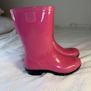 UGG Rain Boots Raana Womens Pink Size 5/6 Youth 4 Rubber Waterproof